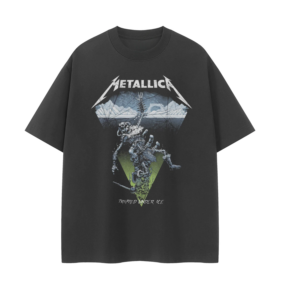 Hip-hop Metallica Band Retro Dark Band T-Shirt 100% Cotton Graphic Tee Men Women Summer Streetwear Top