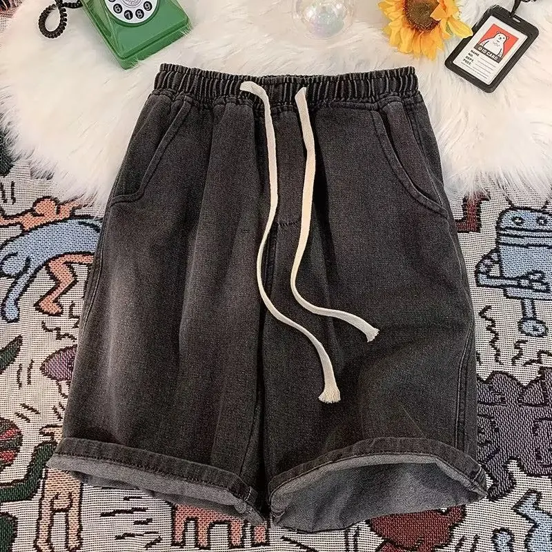 2026 New Men's Denim Shorts Summer Thin Lightweight Casual Street Straight Loose Work Outdoor Fashion Urban Workwear Shorts