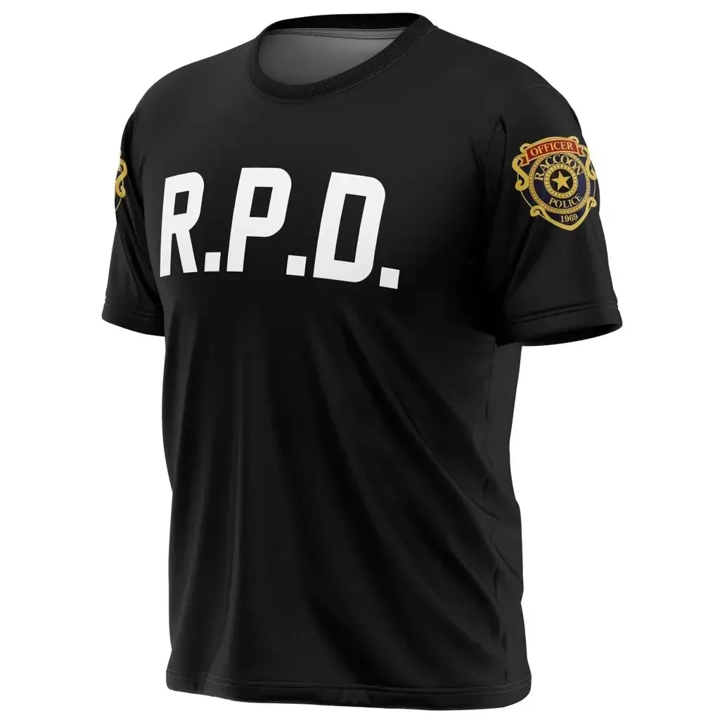 Movie Resident Evil Umbrella R.P.D. Sport U.B.C.S. Quick-dry Breathable 3D Print Men T-shirt Harajuku Parent-Child Short Sleeve