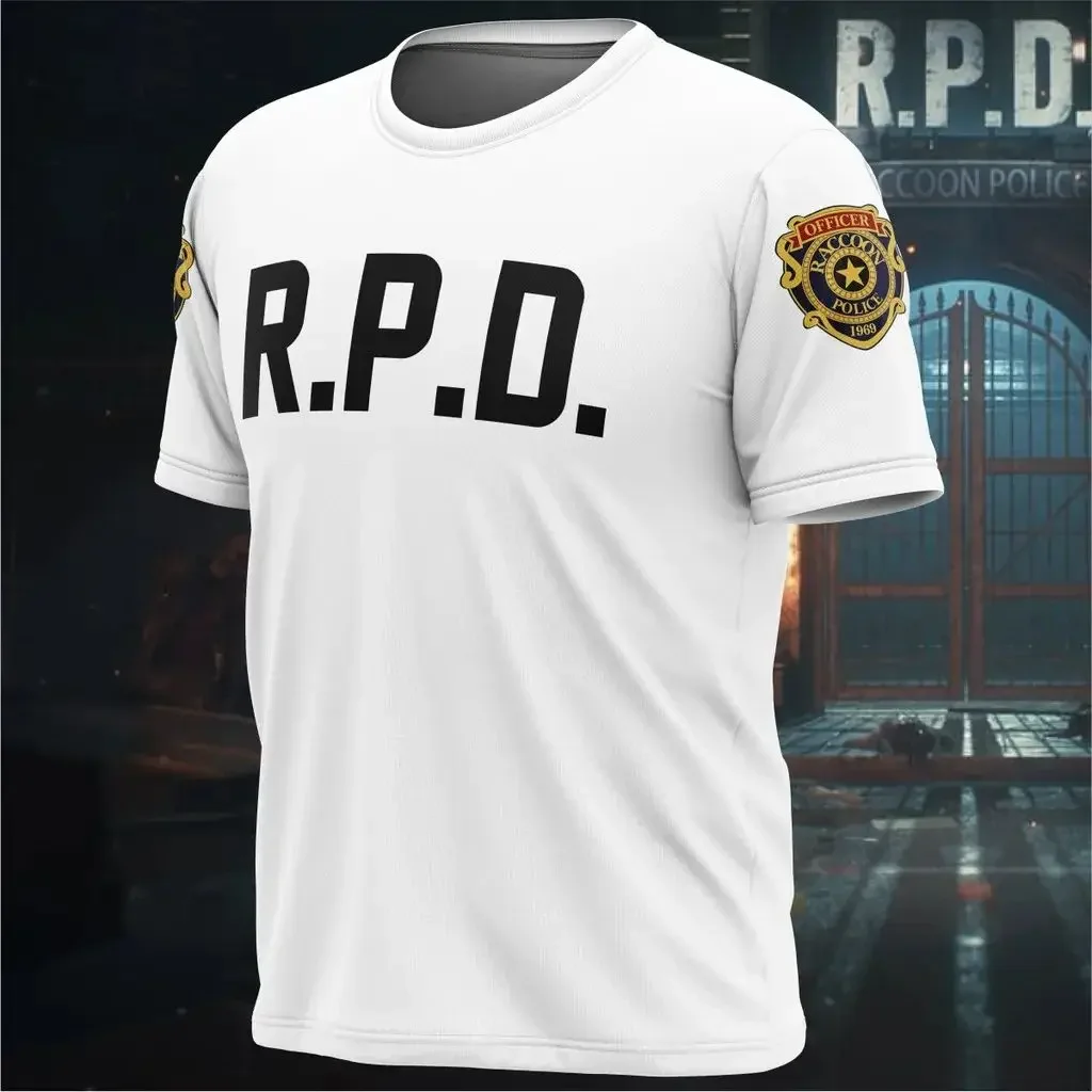 Movie Resident Evil Umbrella R.P.D. Sport U.B.C.S. Quick-dry Breathable 3D Print Men T-shirt Harajuku Parent-Child Short Sleeve
