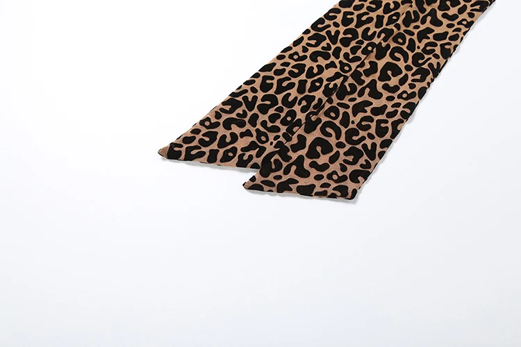 Kliou Leopard Print Playsuits Woman Bandage Halter Backless Sleeveless Skinny Peach Hip Hot Girls Street Style Classic Rompers