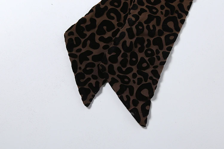 Kliou Leopard Print Playsuits Woman Bandage Halter Backless Sleeveless Skinny Peach Hip Hot Girls Street Style Classic Rompers