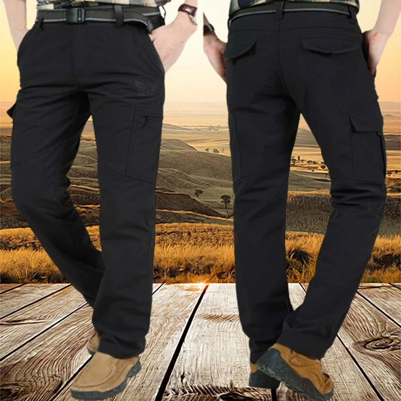 2026 Summer Men's Casual Cargo Trousers Outdoor Sports Pants Multi Pockets Tactical Pant Camping Fishing Men Clothing Thin Style