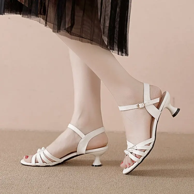 Morning Dew Kitten Heel Pumps for Women Pointed Toe V-Neck Woven Detail Lightweight Evening Party Shoes