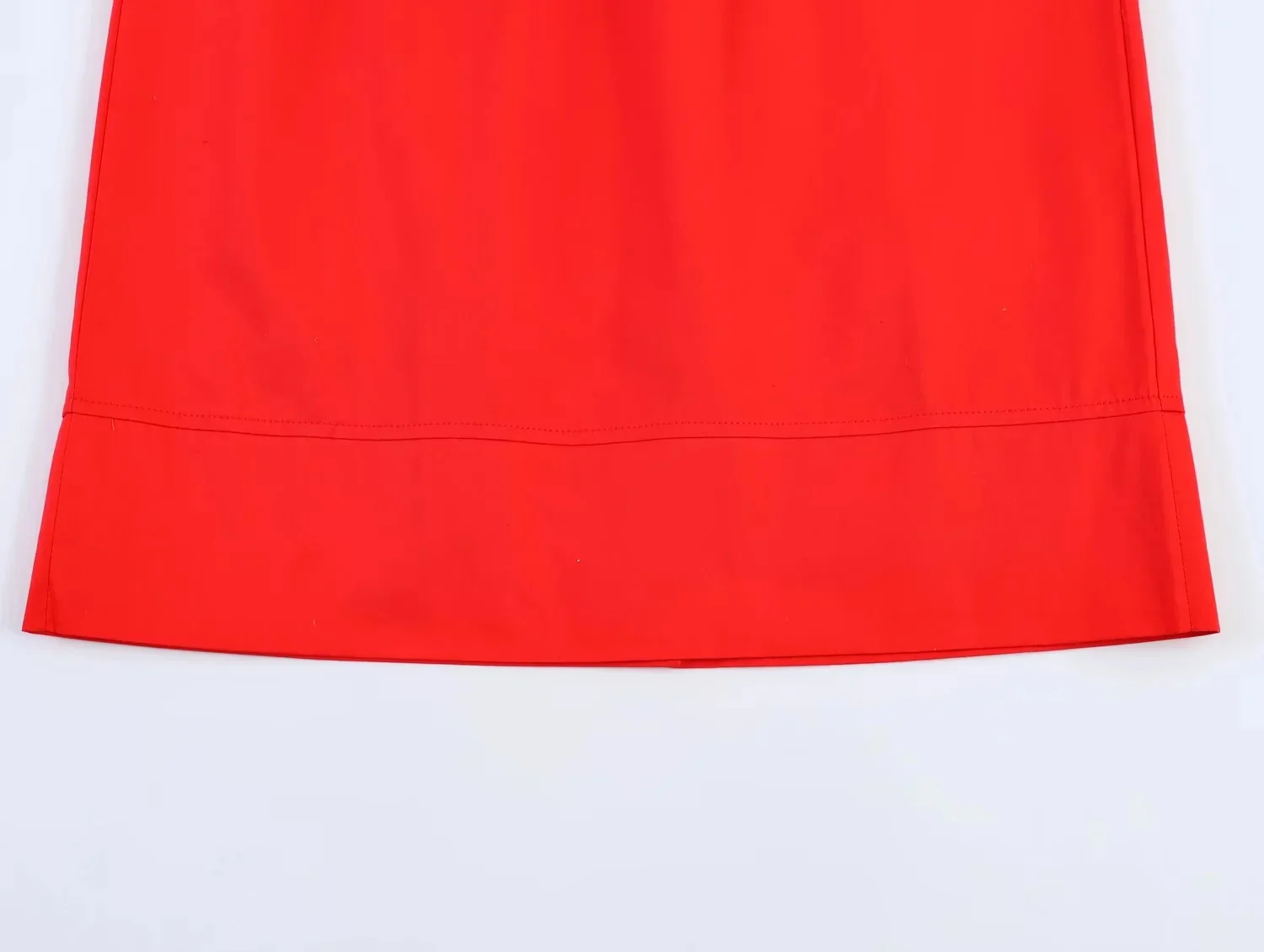 KONDALA Elegant Chic Red Midi Skirt Set Women Minimalist Trendy Puff Sleeve Shirt, Drawstring Skirt 2026 Spring Lady Leisure Set
