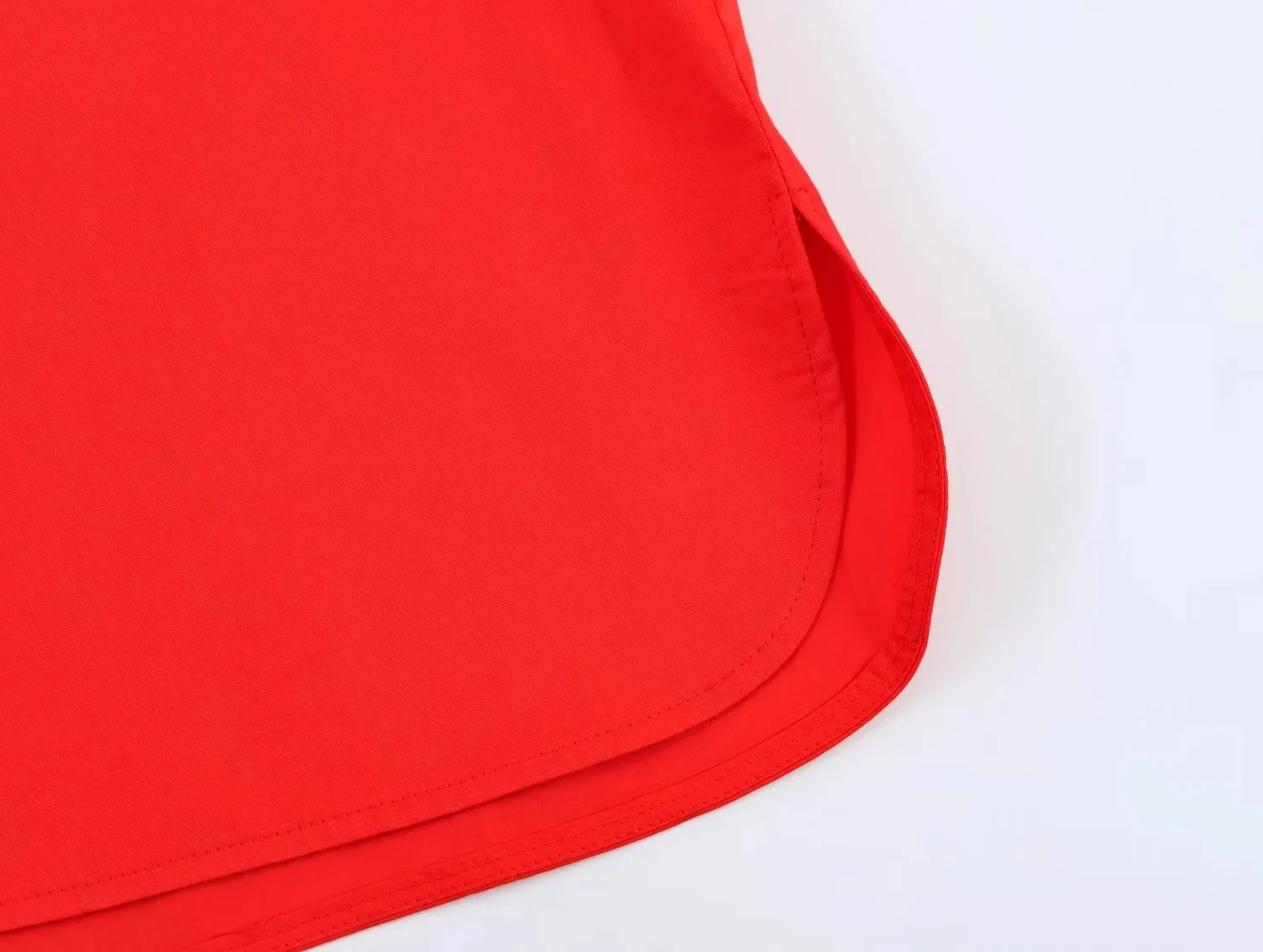 KONDALA Elegant Chic Red Midi Skirt Set Women Minimalist Trendy Puff Sleeve Shirt, Drawstring Skirt 2026 Spring Lady Leisure Set