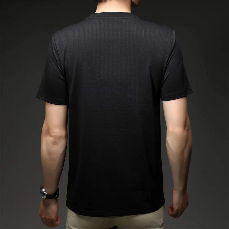 Mens Embroidered Logo Henley T Shirt Short Sleeve Slim Fit Casual Style Suitable For Daily Wear And Weekend Getaways