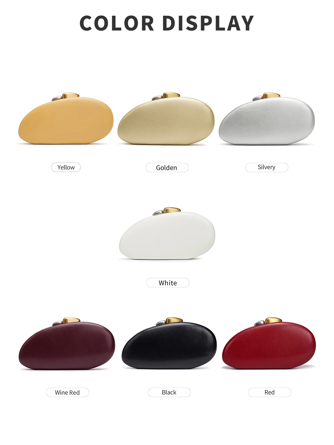 Women's Fashion Light Luxury Evening Bag Shell-Shaped Solid Color Clutch Versatile Crossbody Bag for Parties Banquets