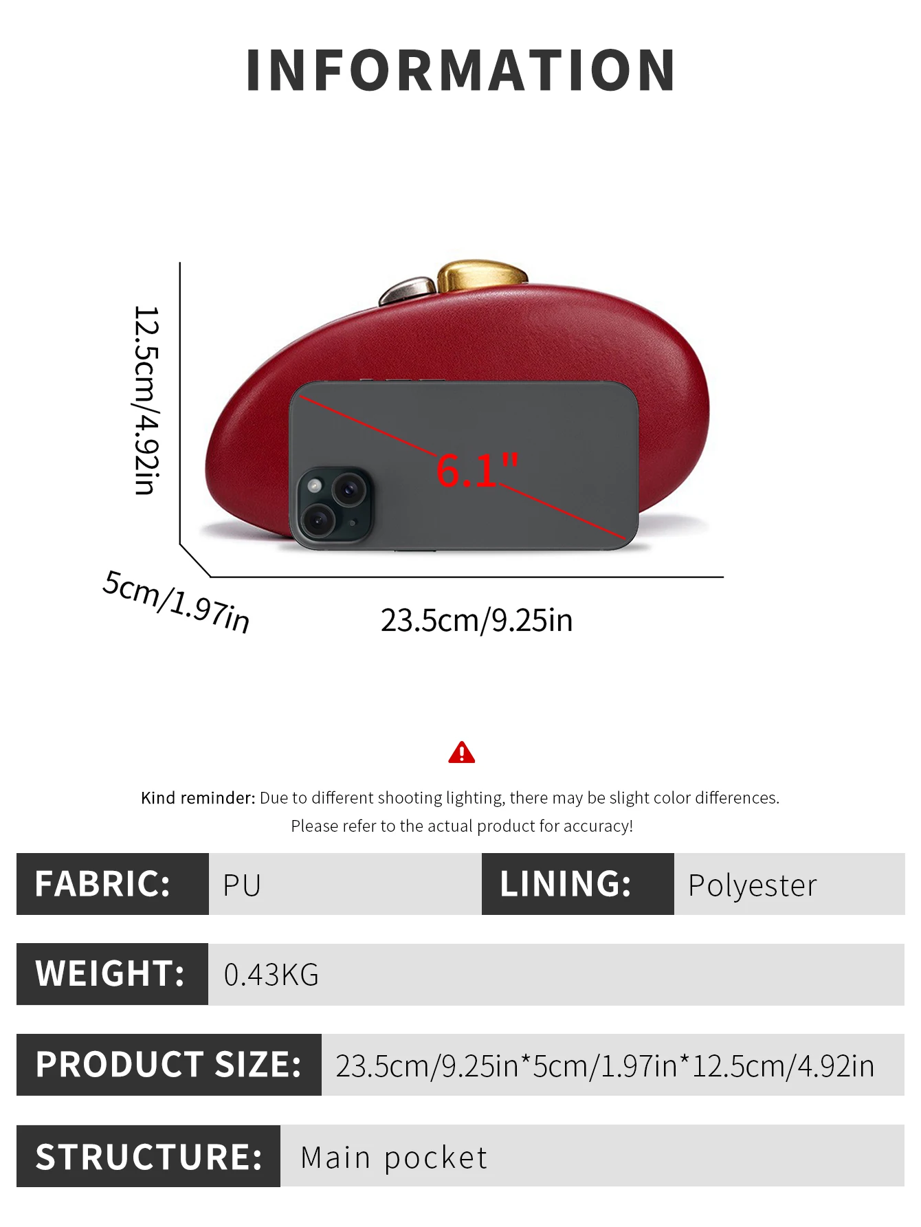 Women's Fashion Light Luxury Evening Bag Shell-Shaped Solid Color Clutch Versatile Crossbody Bag for Parties Banquets