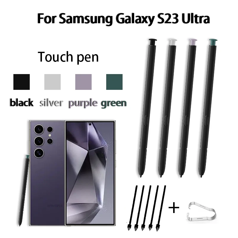 For Samsung Galaxy S23 Ultra S Pen SM-S918B/DS/SM-S918U All Versions(Without Bluetooth) Touch Screen Stylus Pen+Replacement Tips
