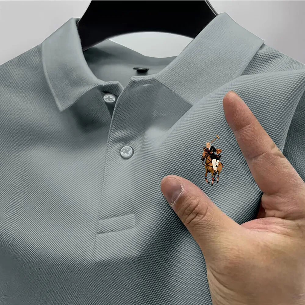 2026 Men's Casual Polo Shirt, Summer Street Style Short-Sleeve Business Casual Top, Stylish and Breathable Polo Shirt