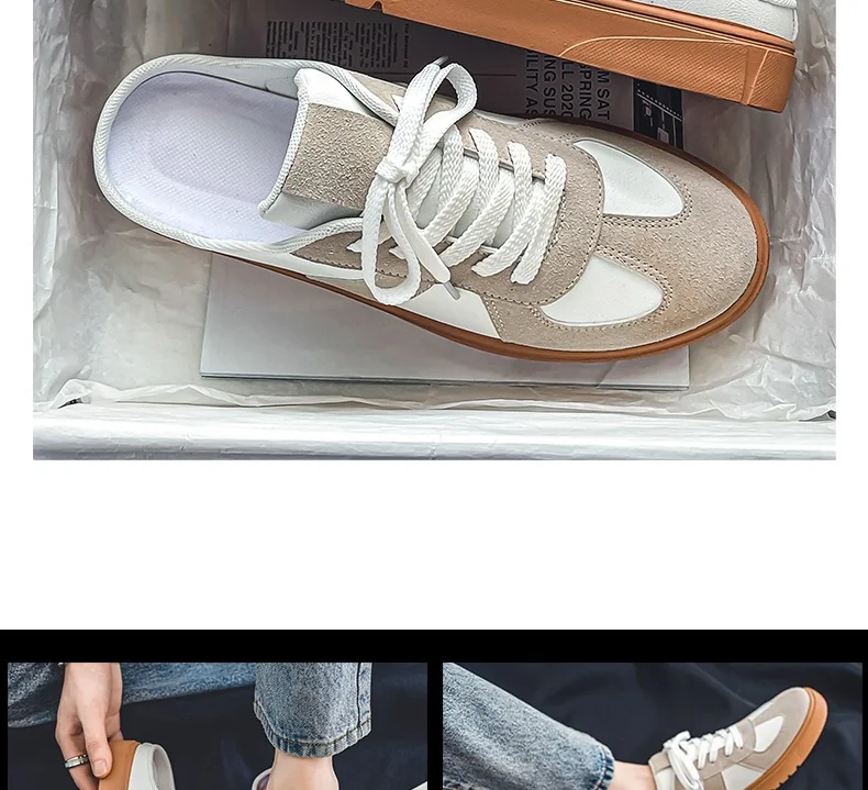 Platform Slippers Men Footwear Casual Sneakers Women Mules Shoes Sports Round Toe Flat Clogs Summer Slip on Shoes for Men