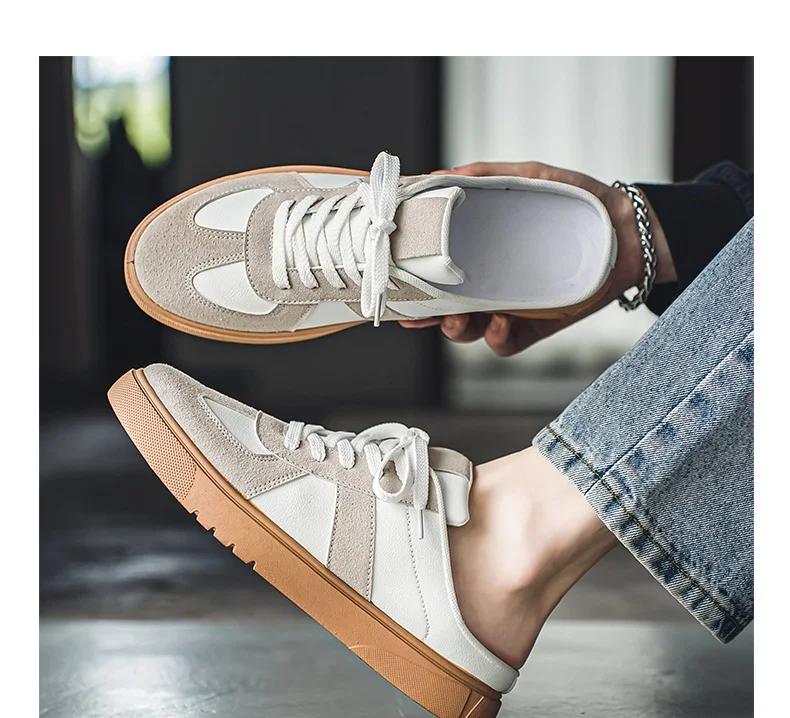 Platform Slippers Men Footwear Casual Sneakers Women Mules Shoes Sports Round Toe Flat Clogs Summer Slip on Shoes for Men