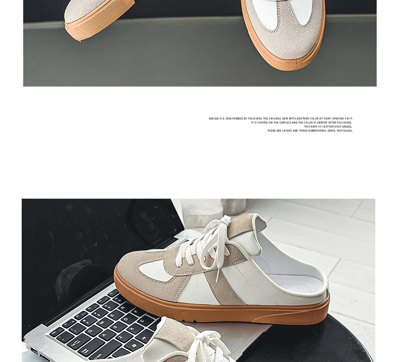 Platform Slippers Men Footwear Casual Sneakers Women Mules Shoes Sports Round Toe Flat Clogs Summer Slip on Shoes for Men
