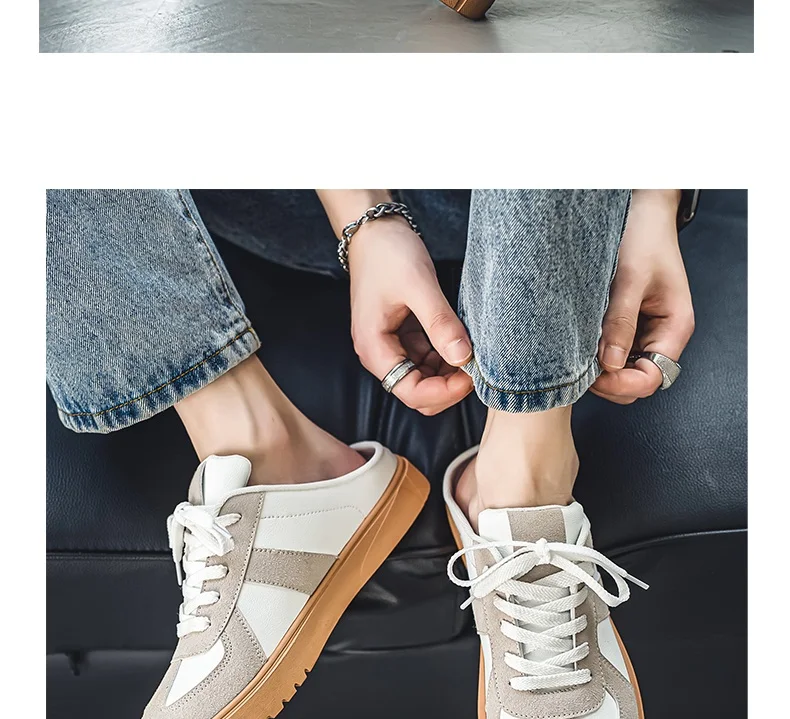 Platform Slippers Men Footwear Casual Sneakers Women Mules Shoes Sports Round Toe Flat Clogs Summer Slip on Shoes for Men