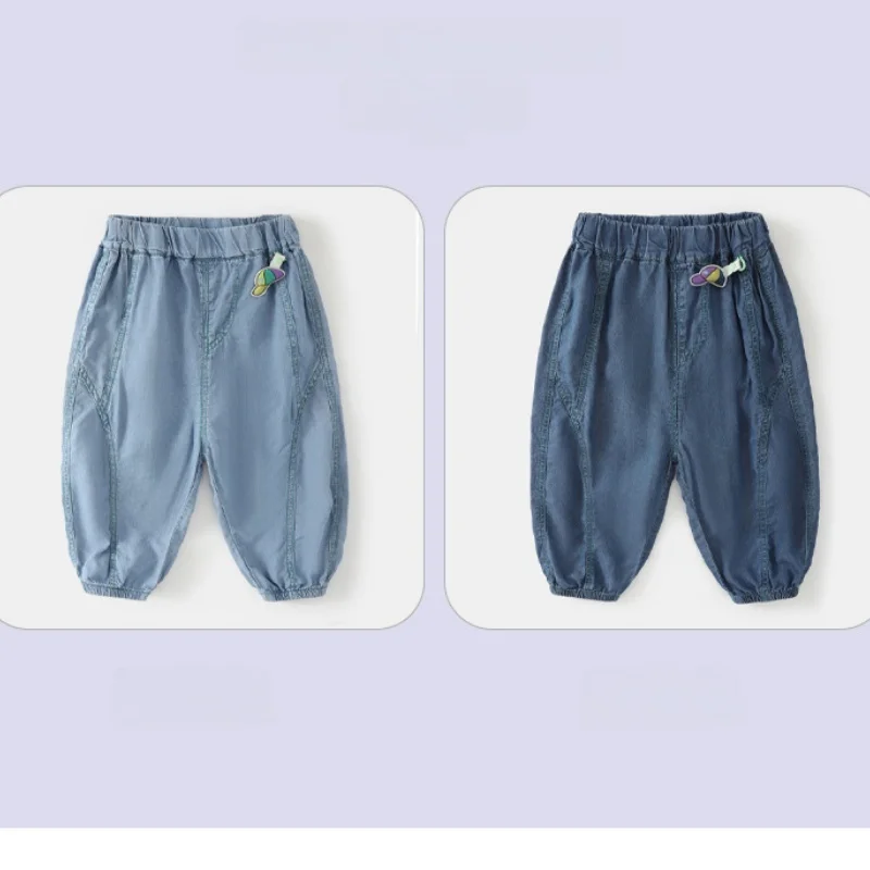 0-4Y Summer New Kids Pants Soild Anti-Mosquito Boys and Girls Long Pants Casual Breathable Children Trousers Soft Child Trousers
