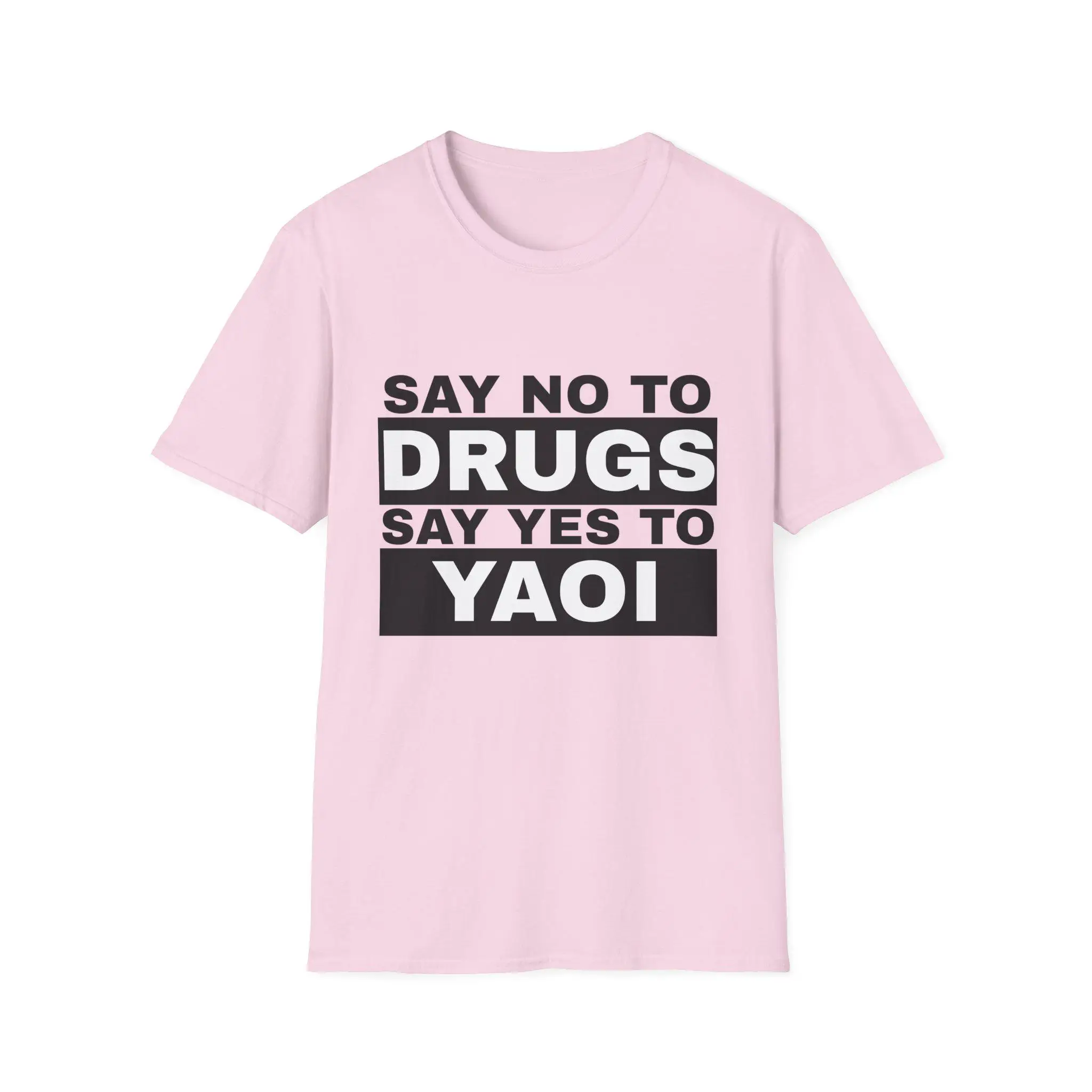 Say No To Drugs Say Yes To Yaoi Graphic Graphic Print Women TShirt Men T-shirtRound Neck Short Sleeved T-shirt Top