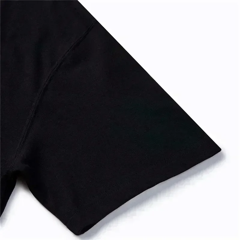 Men 100% Cotton Black Short Sleeve T-Shirt Tactical Handgun Team Logo & Graphic Print Casual Streetwear Tee