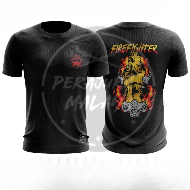 Men 100% Cotton Black Short Sleeve T-Shirt Tactical Handgun Team Logo & Graphic Print Casual Streetwear Tee