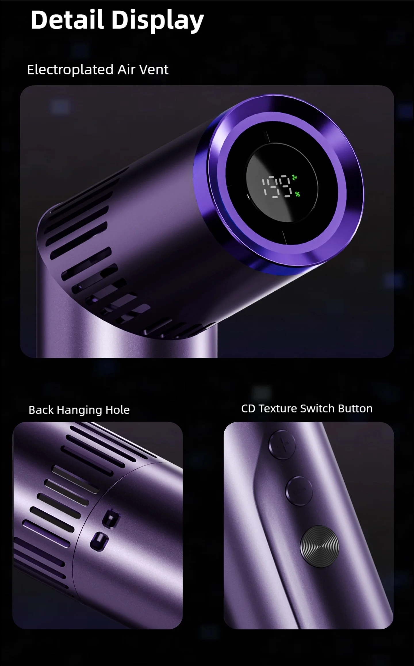 TINSOL 2026 New Lipstick Mini Handheld Fan, Portable Foldable Neck-Hanging Fan with Digital Display and Lighting Function