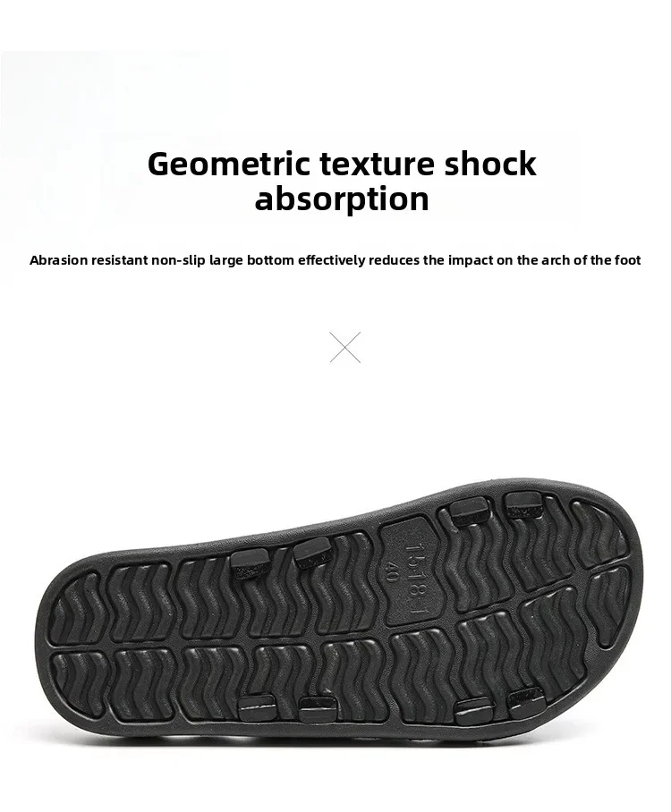 Summer Outdoor Men's Slippers, Non-slip Massage Soft Bottom Flip-flops, Large Size Sandals for Home Bathing