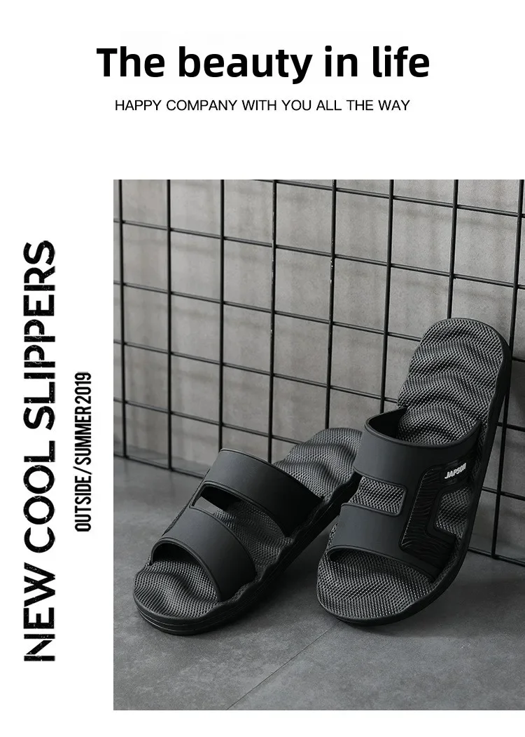 Summer Outdoor Men's Slippers, Non-slip Massage Soft Bottom Flip-flops, Large Size Sandals for Home Bathing