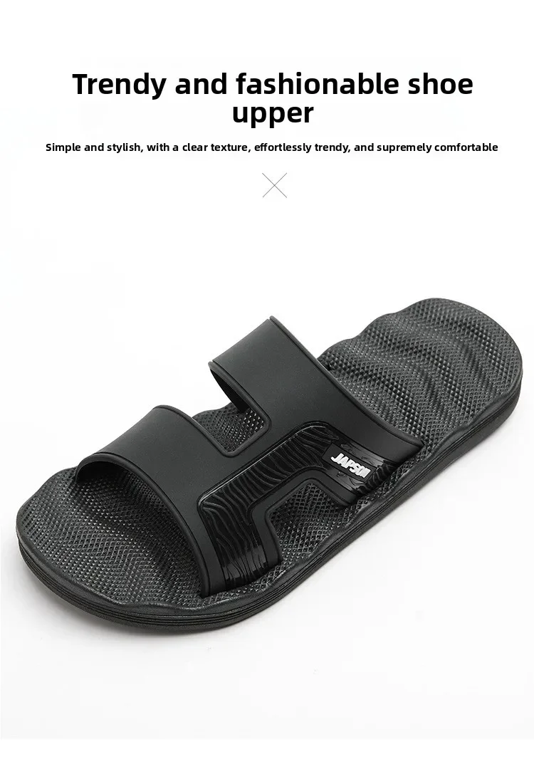 Summer Outdoor Men's Slippers, Non-slip Massage Soft Bottom Flip-flops, Large Size Sandals for Home Bathing