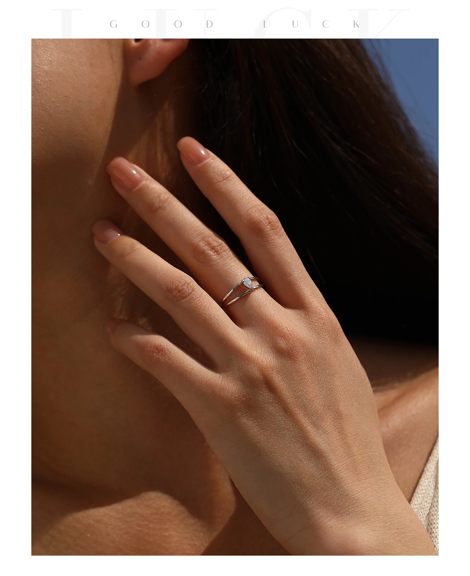 MODIAN Moissanite Lab Diamond Rings 925 Sterling Sliver Trendy Latch Design Rings Finger Rings For Women Office Fine Jewelry