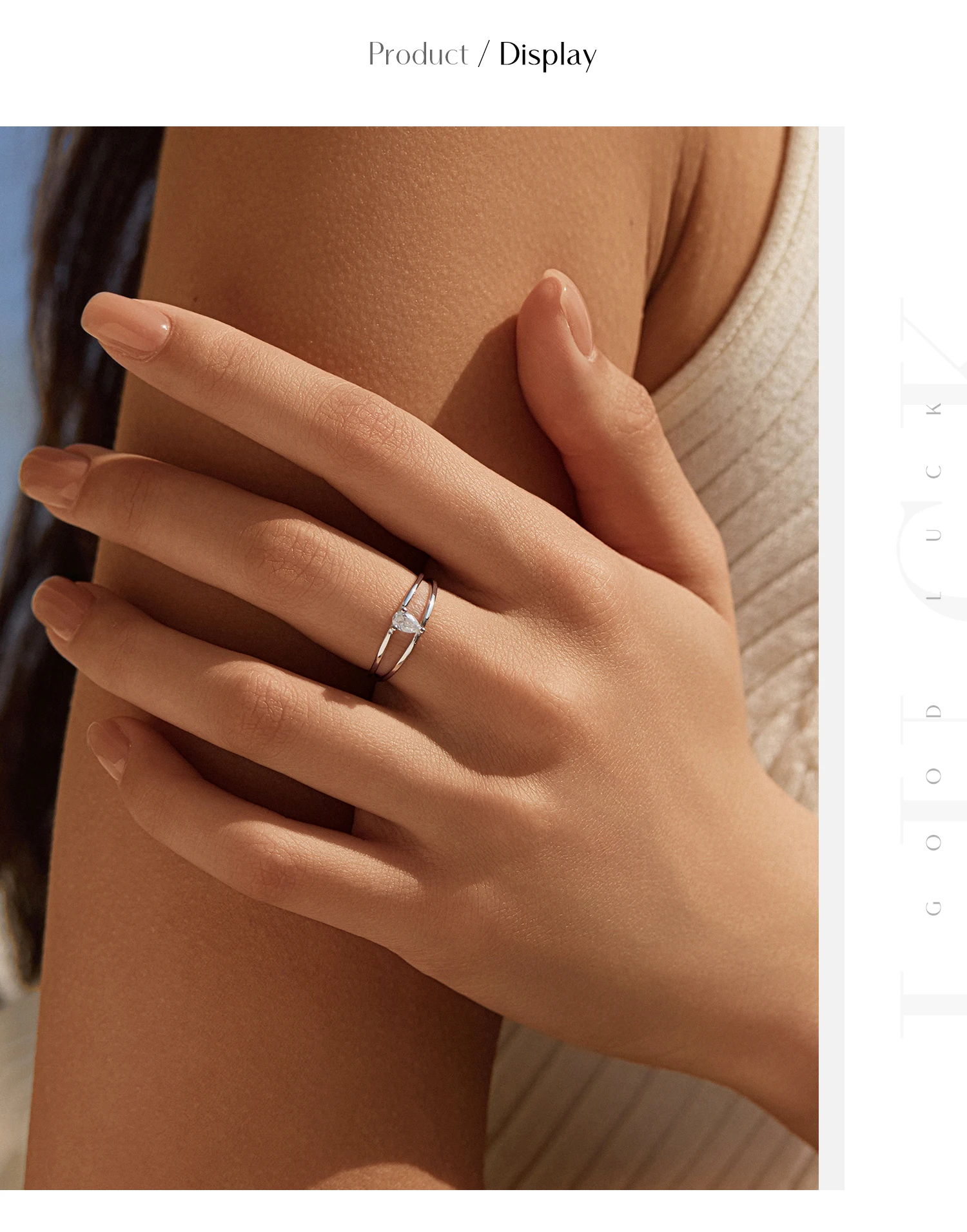 MODIAN Moissanite Lab Diamond Rings 925 Sterling Sliver Trendy Latch Design Rings Finger Rings For Women Office Fine Jewelry