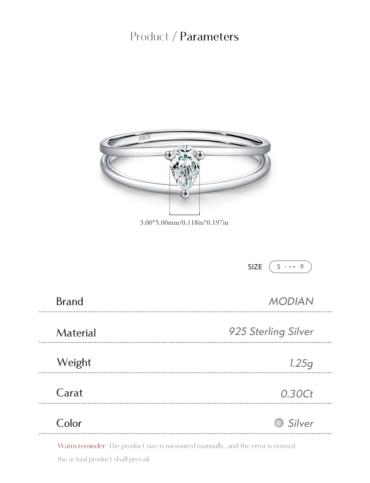 MODIAN Moissanite Lab Diamond Rings 925 Sterling Sliver Trendy Latch Design Rings Finger Rings For Women Office Fine Jewelry