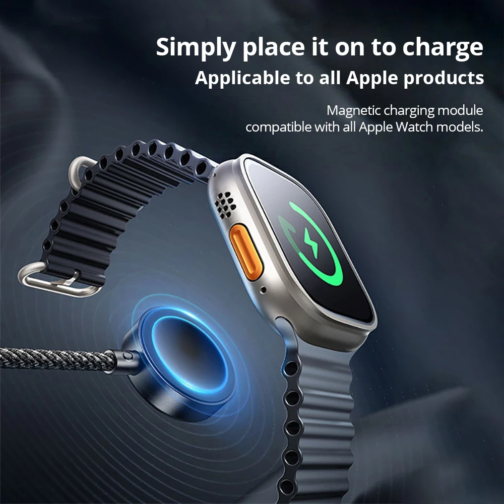 Bonola 3 in 2 USB Type C Cable for iPhone 17/16/15/14/13/12 Pro Charger Cable USB Type C Watch Charger Cable for Apple Watch