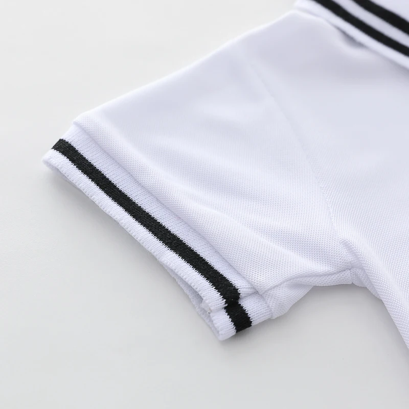 Summer Cartoon Bear Embroidered POLO Shirt And Shorts Set for Babies And Toddlers Boys Comfortable Breathable Cotton Outfit