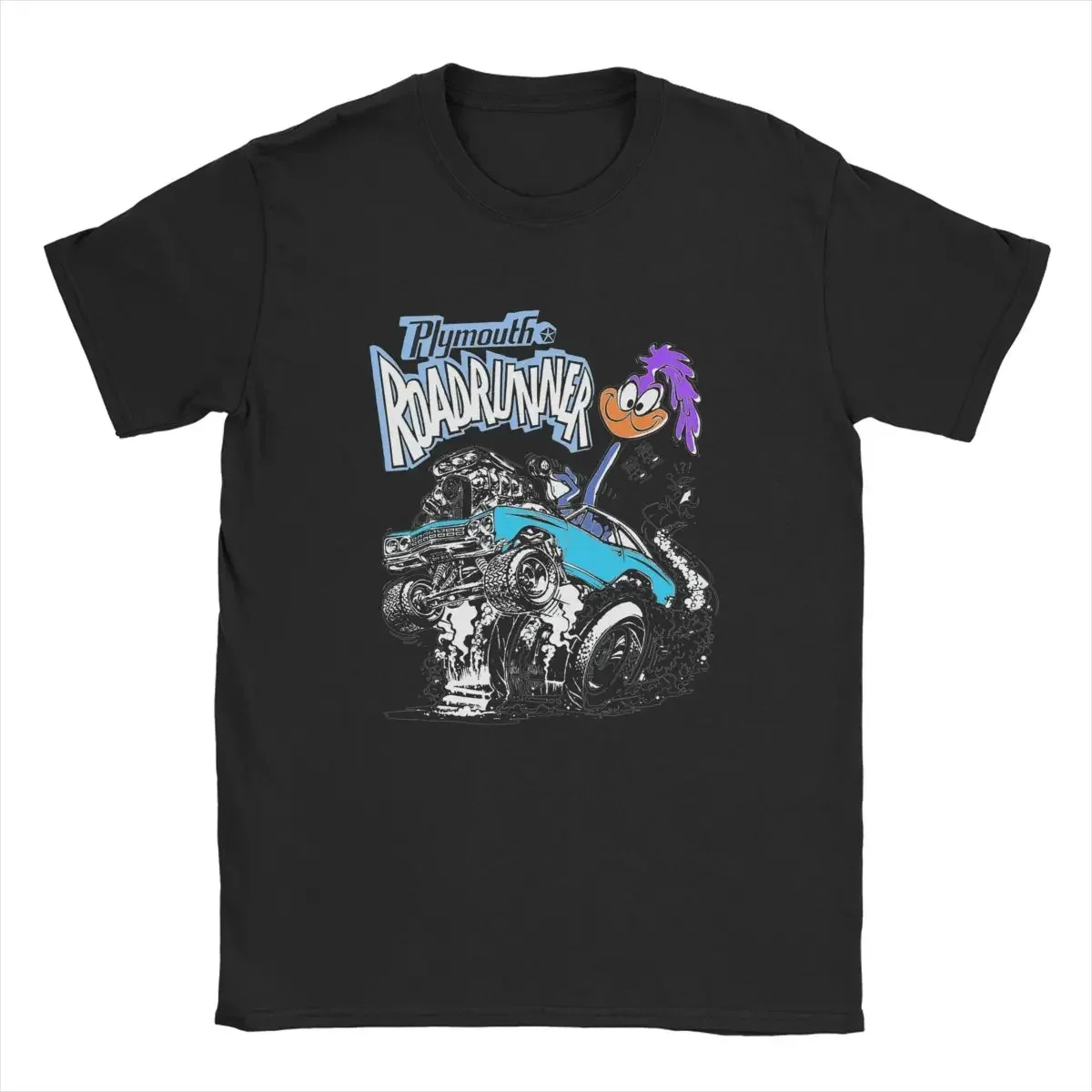 Runner Teal Blue Pure Cotton Tunes Clothes Novelty Short Sleeve Crewneck Tee T-Shirt Men's Odd Rods Plymouth Road T Shirt