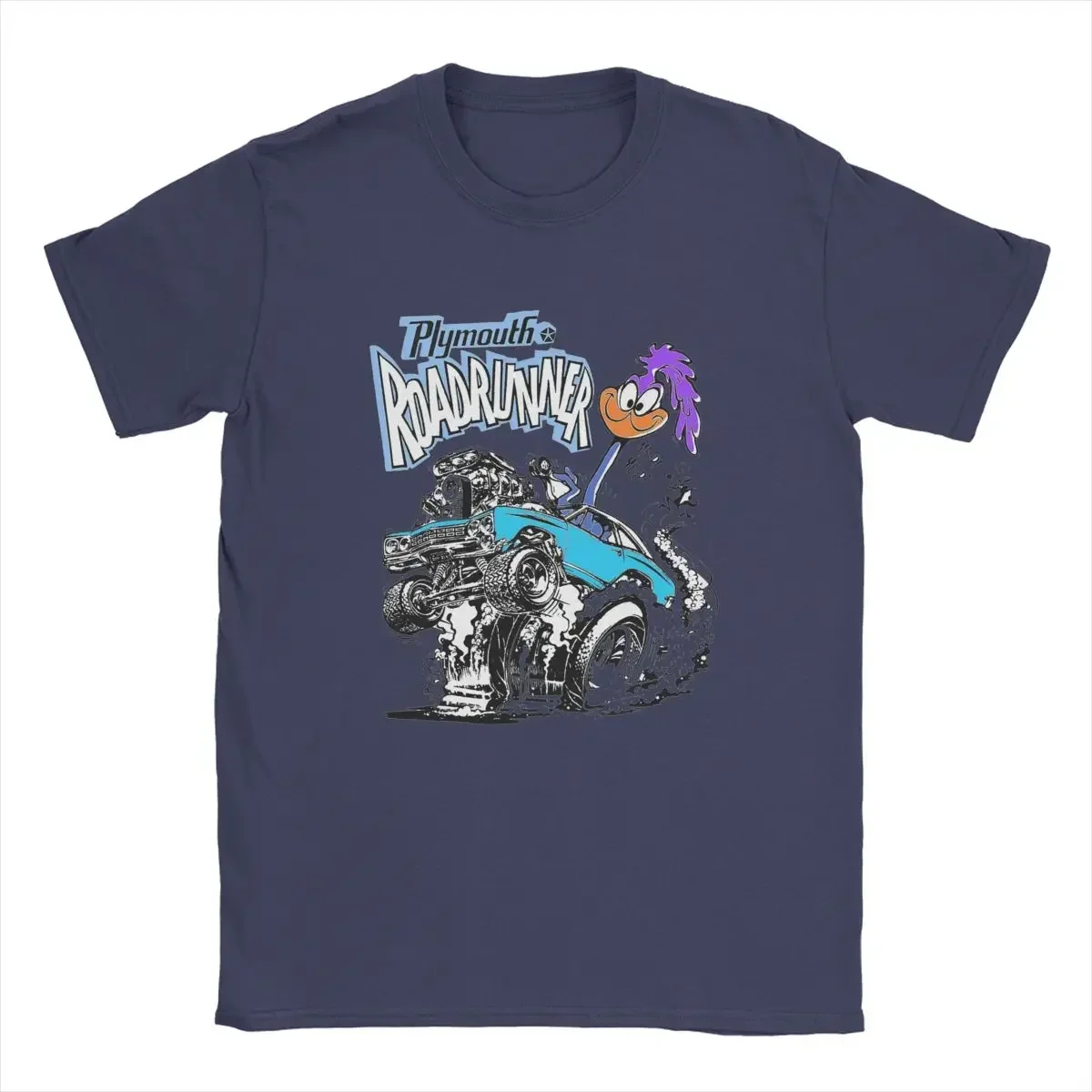 Runner Teal Blue Pure Cotton Tunes Clothes Novelty Short Sleeve Crewneck Tee T-Shirt Men's Odd Rods Plymouth Road T Shirt