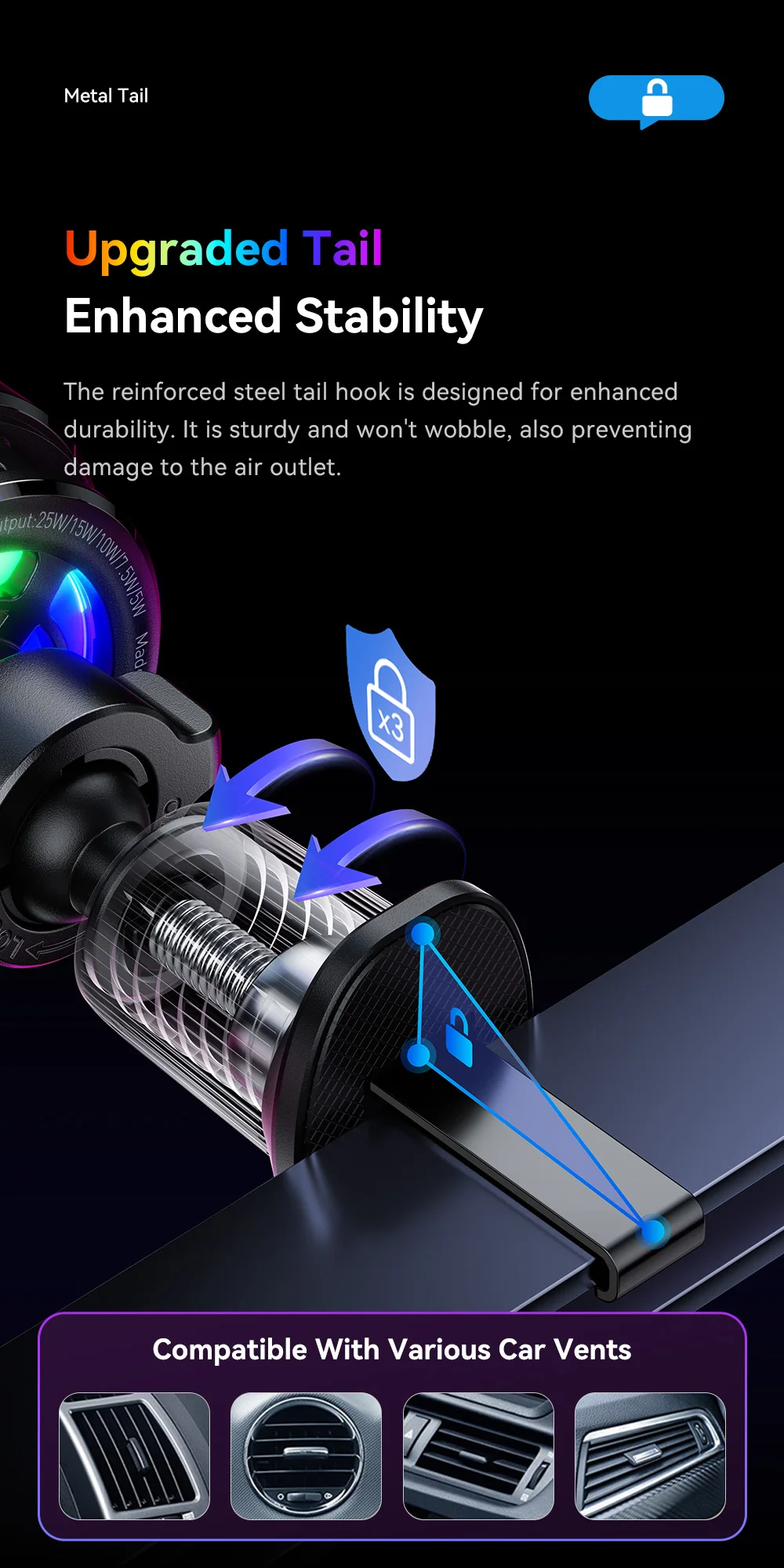 Essager 25W Magnetic Wireless Car Charger Qi 2.2 Fast Charging Station for iPhone 17 16 for Magsafe RGB Car Phone Holder Stand
