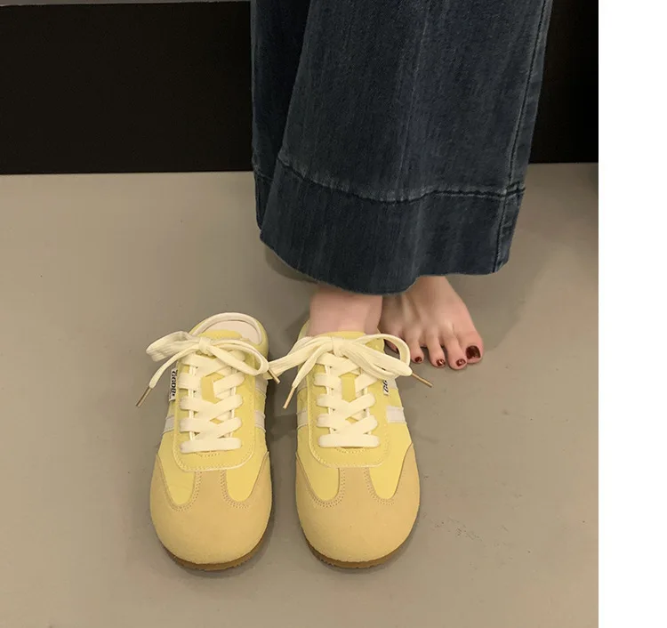 Women Fashion Slippers 2026 Summer Trend Casual Comfort Platform Flats Mules Slippers Lace-Up Non Slip Outdoor Female Slippers