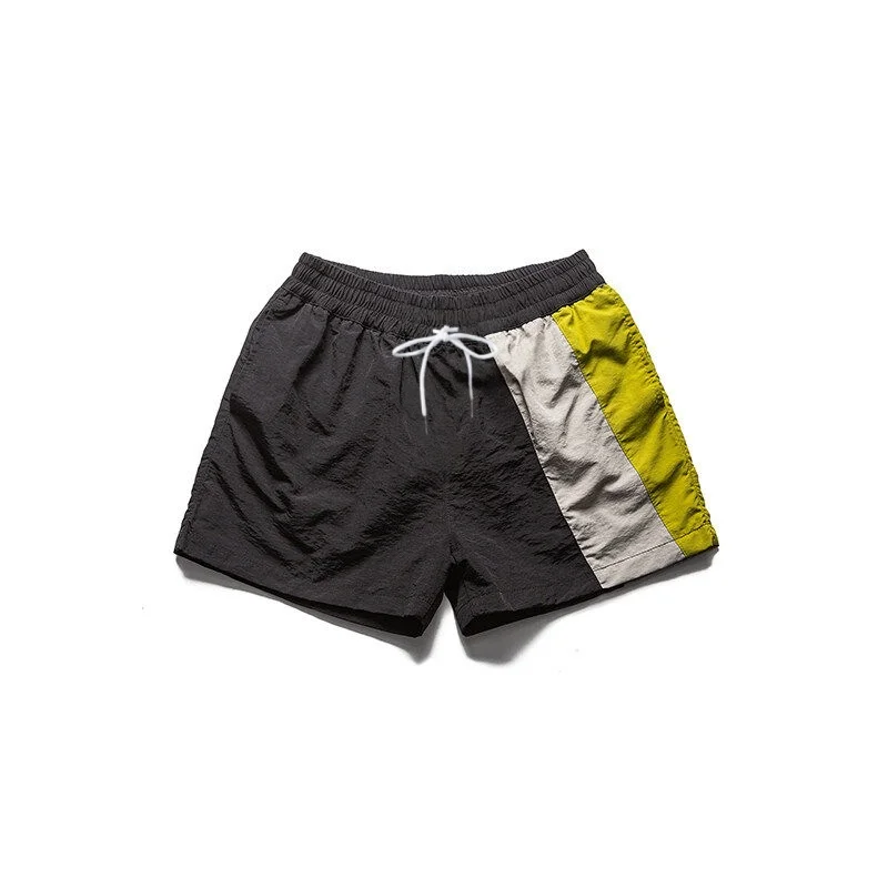 High end contrasting couple printed shorts men's home casual lightweight quick drying sports beach swim trunks