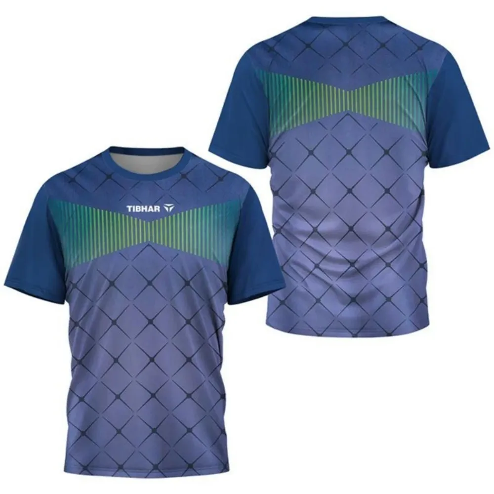 Men's Outdoor Sports Table Tennis Short Sleeved Top Lightweight Breathable Quick Drying Men's Tennis T-shirt New Fashionable