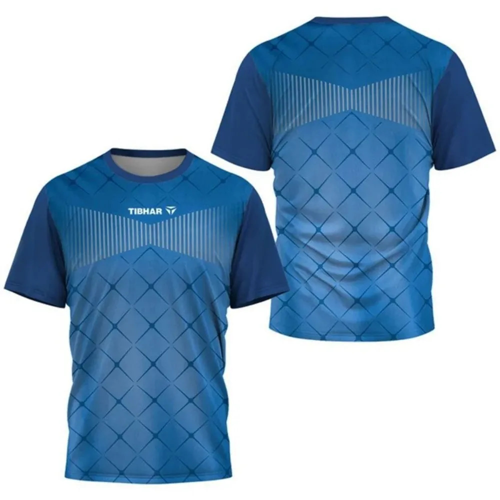 Men's Outdoor Sports Table Tennis Short Sleeved Top Lightweight Breathable Quick Drying Men's Tennis T-shirt New Fashionable