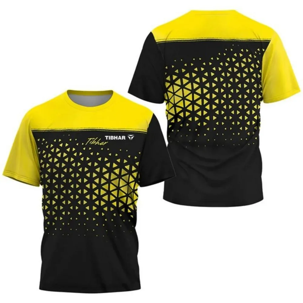 Men's Outdoor Sports Table Tennis Short Sleeved Top Lightweight Breathable Quick Drying Men's Tennis T-shirt New Fashionable
