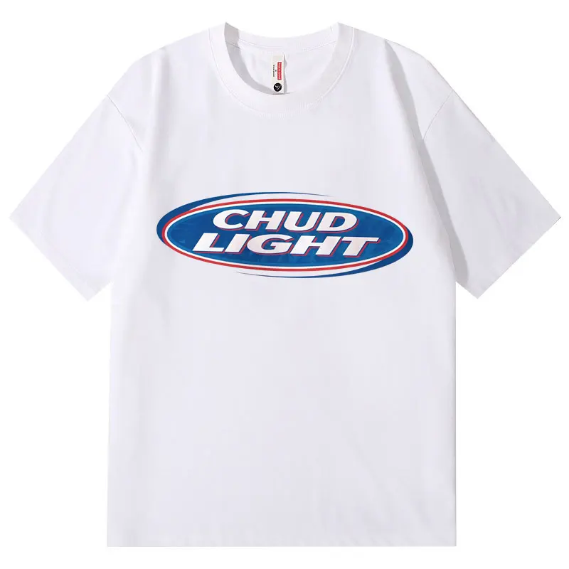 Chud Light Funny Meme T-Shirt High Quality Fashion Oversized T-Shirts Men Women Casual Cotton Short Sleeve T Shirts Streetwear
