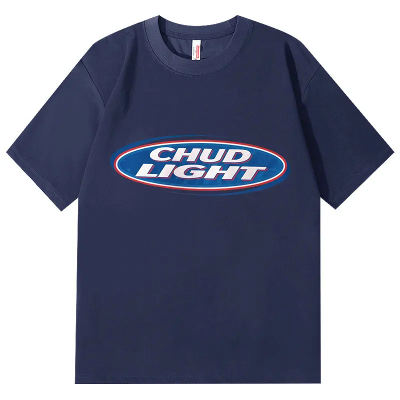 Chud Light Funny Meme T-Shirt High Quality Fashion Oversized T-Shirts Men Women Casual Cotton Short Sleeve T Shirts Streetwear