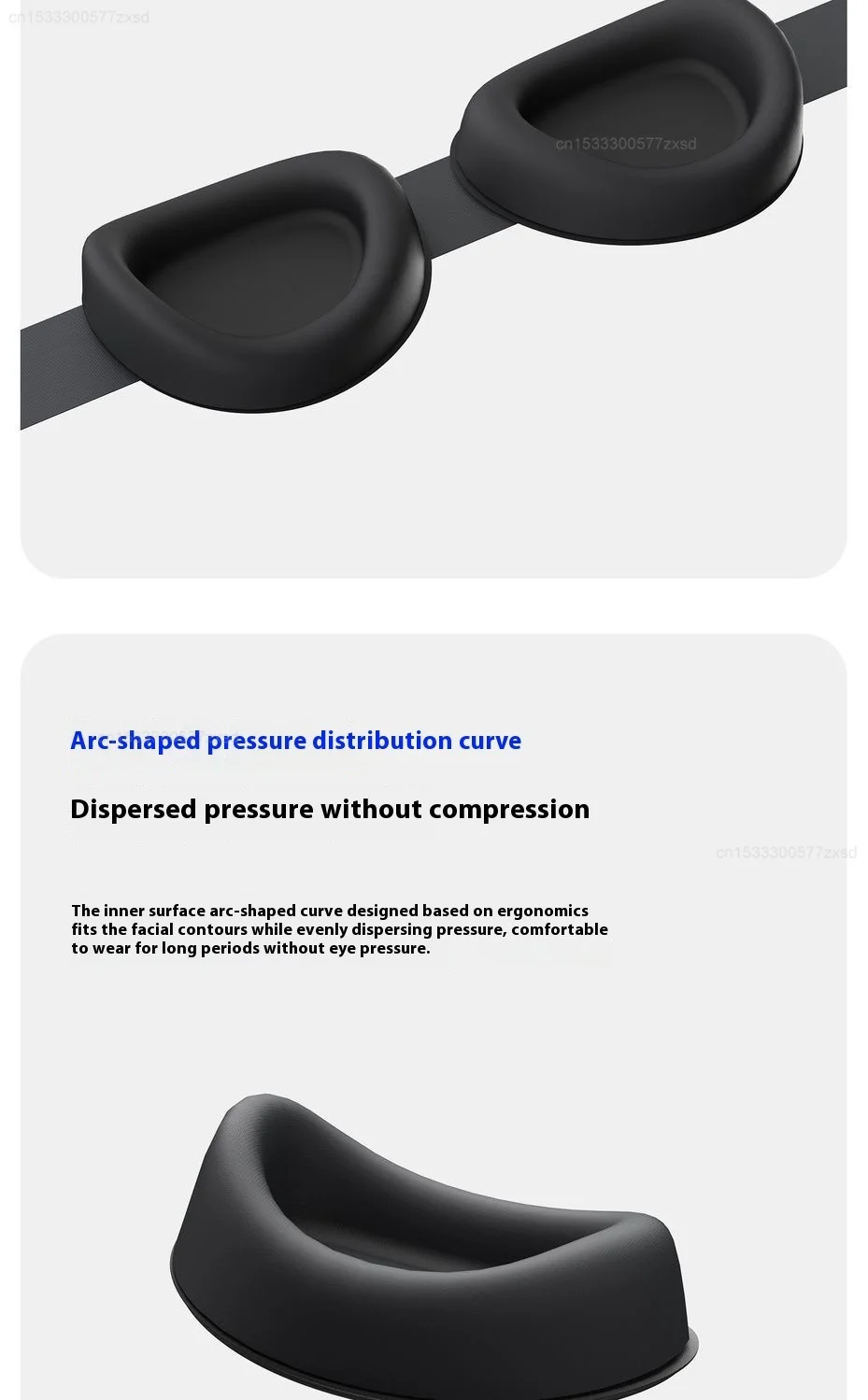 Dreamlight 3D Travel Eye Mask Sleep Blackout 3D Stereoscopic Aid Portable Adjustable Concave Molded Night Break Eye Mask