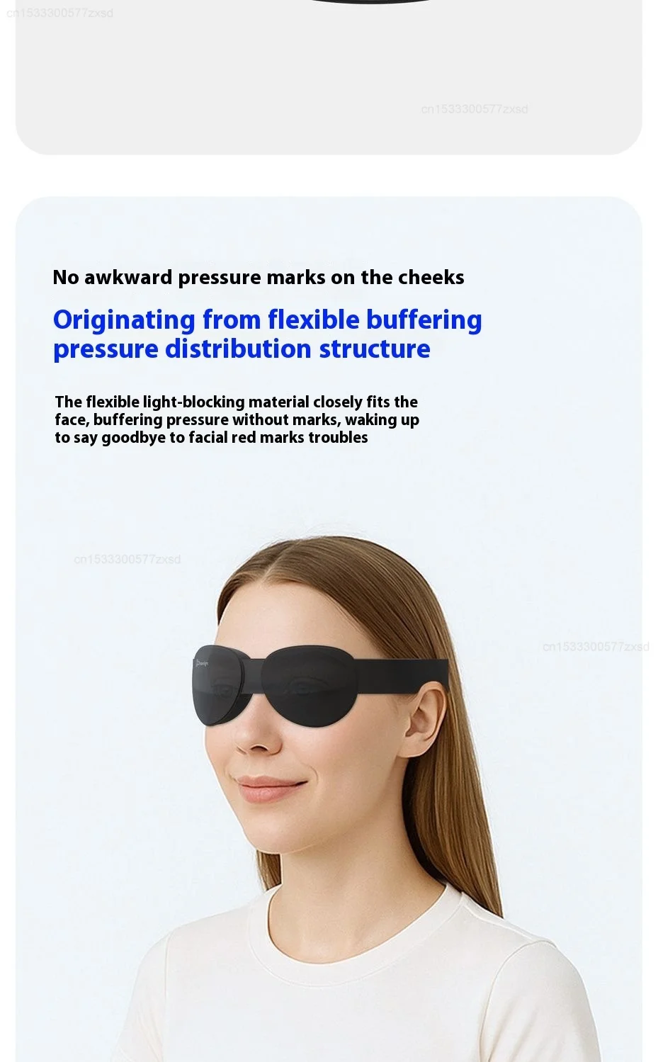 Dreamlight 3D Travel Eye Mask Sleep Blackout 3D Stereoscopic Aid Portable Adjustable Concave Molded Night Break Eye Mask