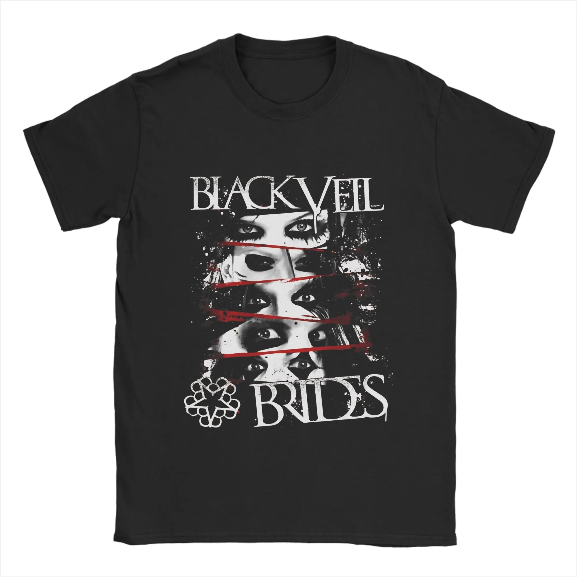 BLACK VEIL BRIDES BAND LOGO Funny 100% Cotton T-Shirt BLACK VEIL BRIDES Tops Tees For Men