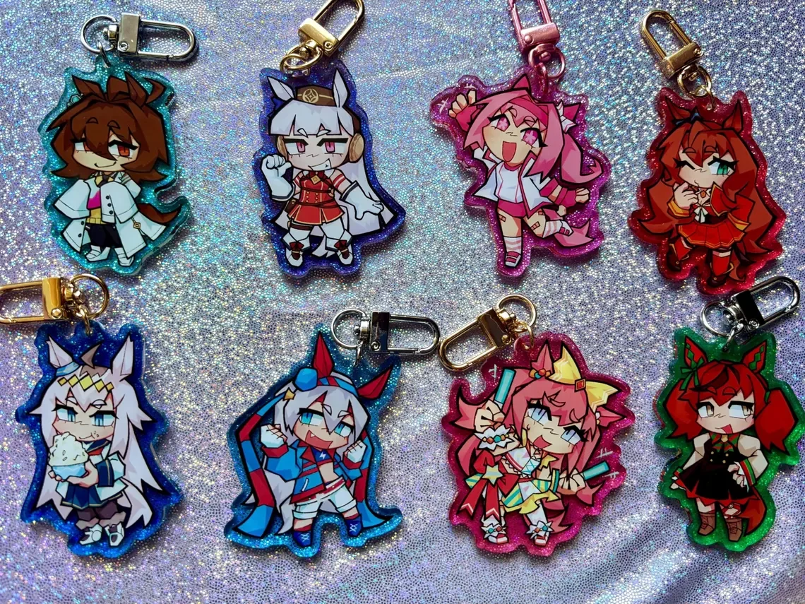 Umamusume 2.5" Acrylic Charms Keychain Collectible Anime Pendants for Bags And Laptops