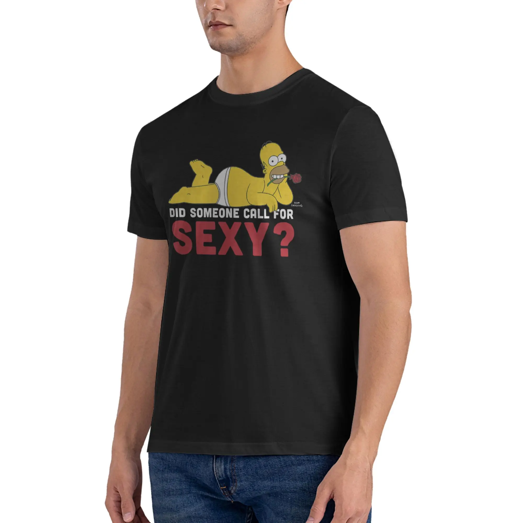 1 Piece Sexy Novelty 100% Cotton T-Shirt Homer Simpsons Tees Tops For Men