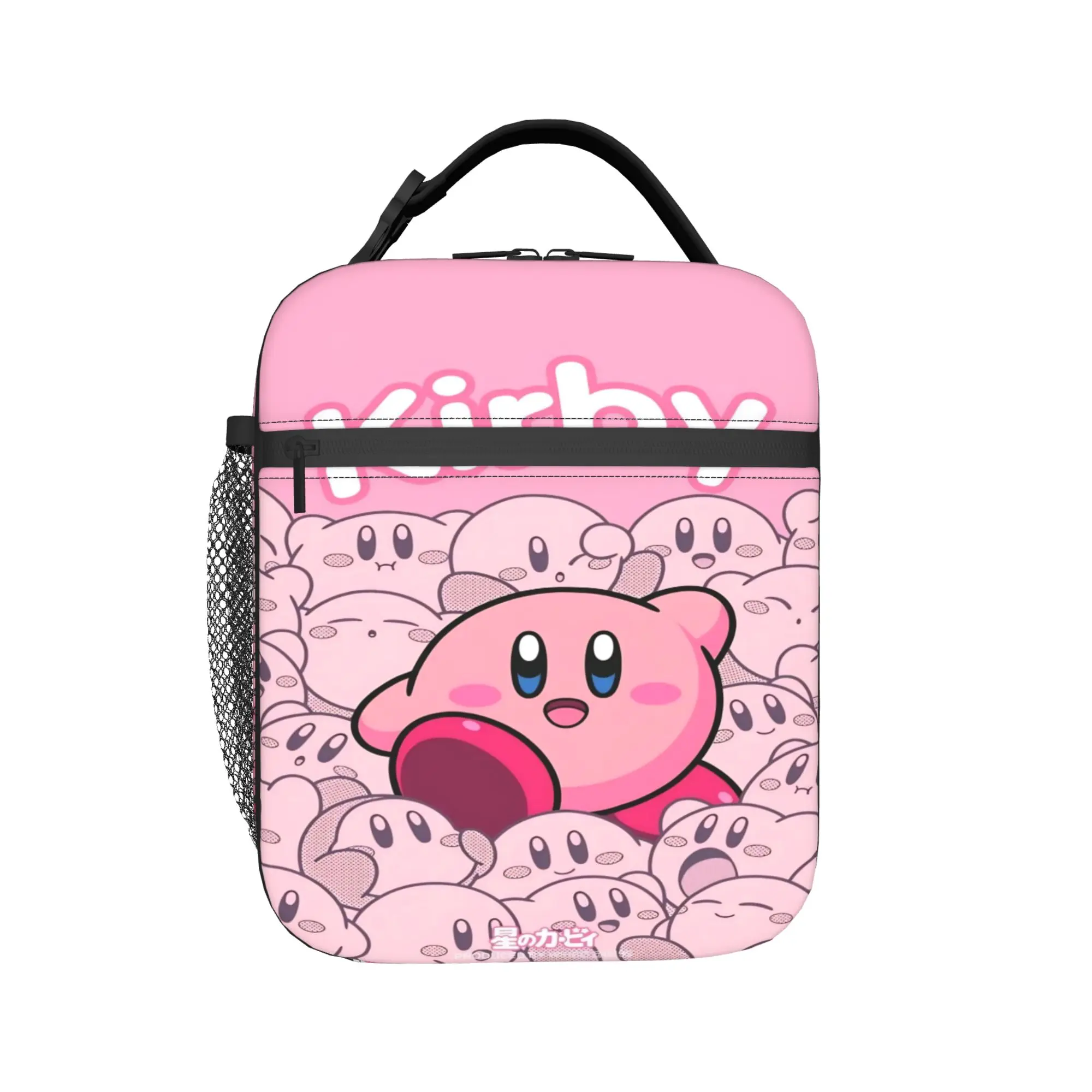 pink kirbys funny game Thermal Insulated Lunch Bag for Picnic Portable Bento Box Men Women Cooler Thermal Lunch Boxes