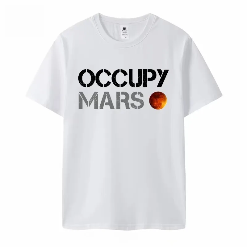 Musk T-shirt SPACE X Short Sleeve Top Men's Space Exploration Mars Rocket Starship Launch Powerful Engine Summer T Shirt