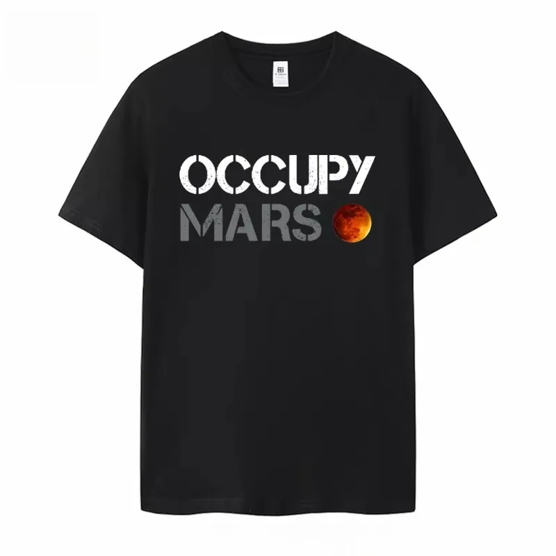 Musk T-shirt SPACE X Short Sleeve Top Men's Space Exploration Mars Rocket Starship Launch Powerful Engine Summer T Shirt
